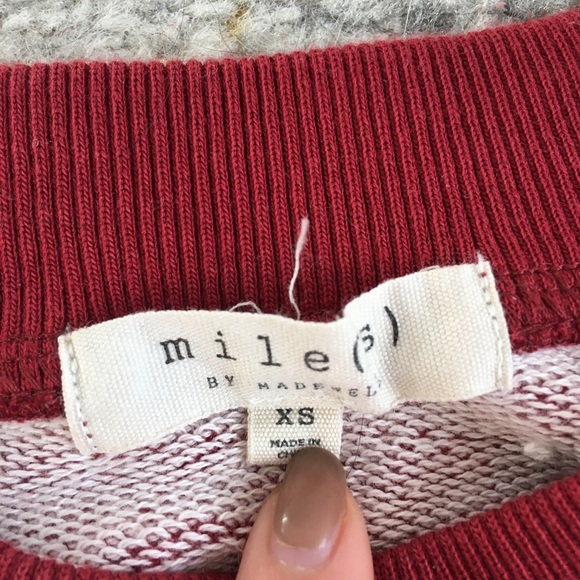 Miles by Madewell | Embroidered Cutoff Semi Crop Sweatshirt - Picture 9 of 11